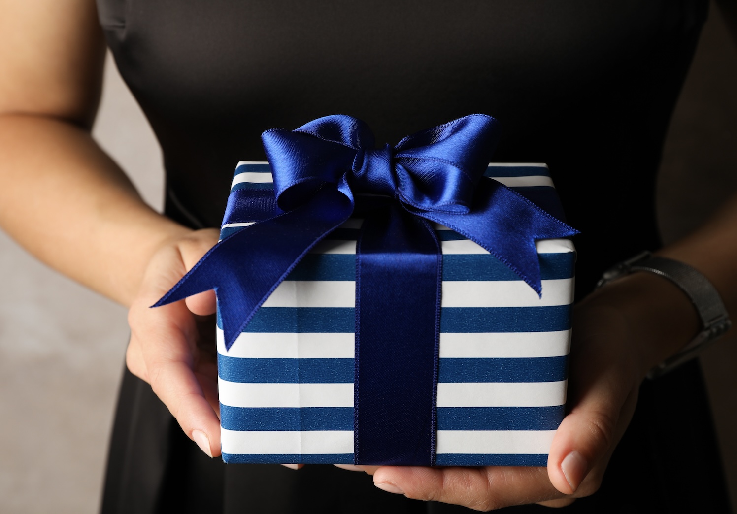 cadeau blauw vrouw